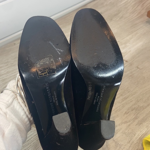 Robert Clergerie Black Velvet Pumps Size 6 Made in France - Picture 5 of 6